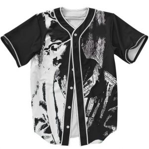 Awesome Black and White Sketch Art Tupac Amaru Baseball Jersey