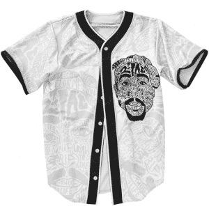 Tupac Shakur Album Artwork All Eyez On Me White Baseball Jersey