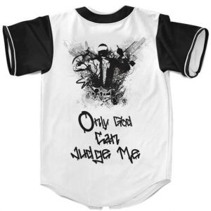 West Coast Style Tupac Only God Can Judge Me Baseball Jersey