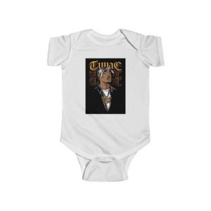 2Pac Makaveli Thug Life Gold Necklace Baby Toddler Bodysuit