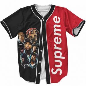 Old School 90s Hip Hop Iconic Rappers Supreme Baseball Jersey