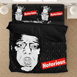 The Notorious B.I.G. Iconic Crown Black Bedding Set