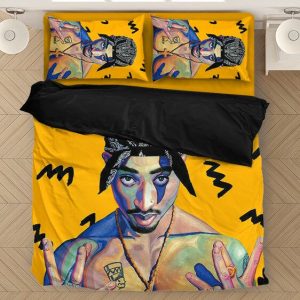 Tupac Amaru Shakur West Side Orange Design Cool Bedding Set