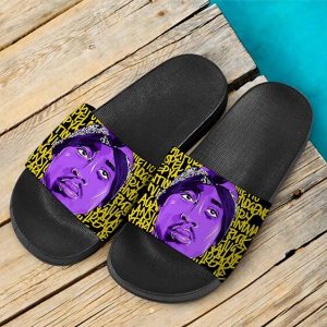 Tupac Shakur Greatest Songs Artwork Cool Slide Sandals