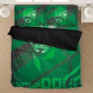 Amazing Bigg Snoop Dogg Silhouette Green Bedding Set