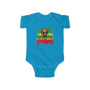 Bless Up Snoop Lion Rastafarian Colors Design Baby Bodysuit