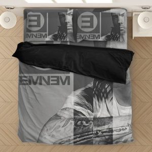Detroit's Famous Rapper Eminem Monochrome Bedding Set