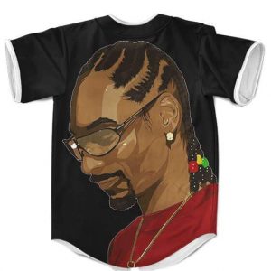 Snoop Dogg Cornrows Braid Reggae Black Baseball Jersey
