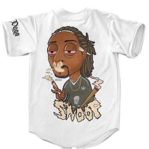 Snoop Doggy Dogg Smoking Blunt White Baseball Jersey