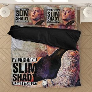 The Real Slim Shady Please Stand Up Eminem Art Bedding Set