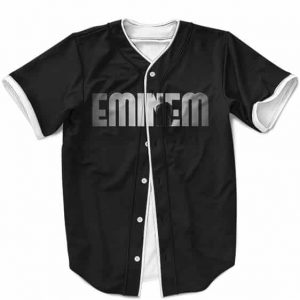 Unique Marshall Mathers Eminem Logo Black Baseball Uniform