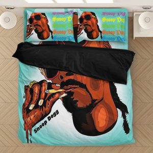 Vibrant Snoop Doggy Dogg Smoking Weed Art Bedclothes