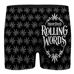 Snoop Dogg Rolling Words Weed Patten Men's Underwear