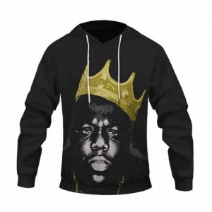 Crowned King The Notorious B.I.G. Realistic Head Hoodie