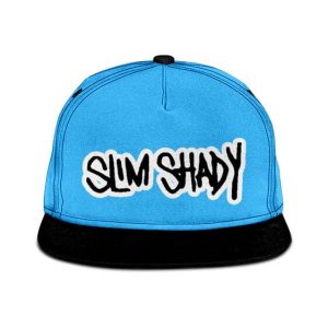 Rap Icon Slim Shady Minimalist Logo Cool Sky Blue Snapback
