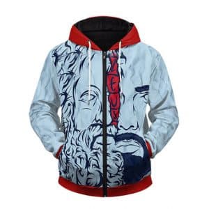 Badass Eminem & Zeus Face Artwork Zip Up Hoodie Jacket