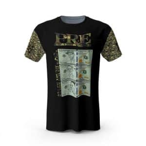 Blu Boyz P.R.E Logo Dolphin Gun Money Camo Black T-shirt