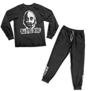 All Eyez On Me 2Pac Shakur Face Art Black Pajamas Set