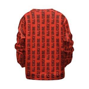 2Pac All Eyez On Me Pattern Art Red Children Sweater