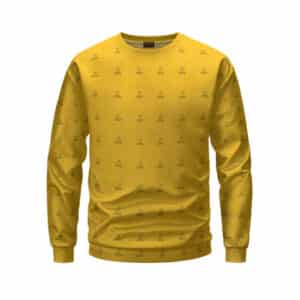 King Biggie Smalls Caricature Pattern Yellow Sweater