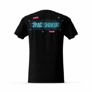 Cool 2Pac Shakur Neon Lights Art T-Shirt