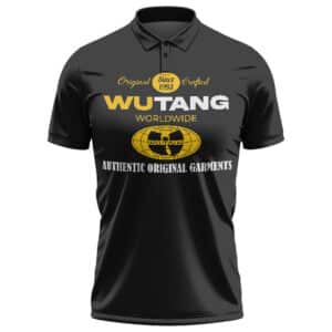 Wu-Tang Clan Worldwide Merch Logo Black Polo Tee