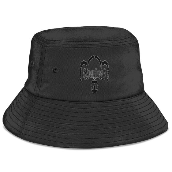 Awesome Snoop Dogg Braids Typography Logo Art Black Bucket Hat