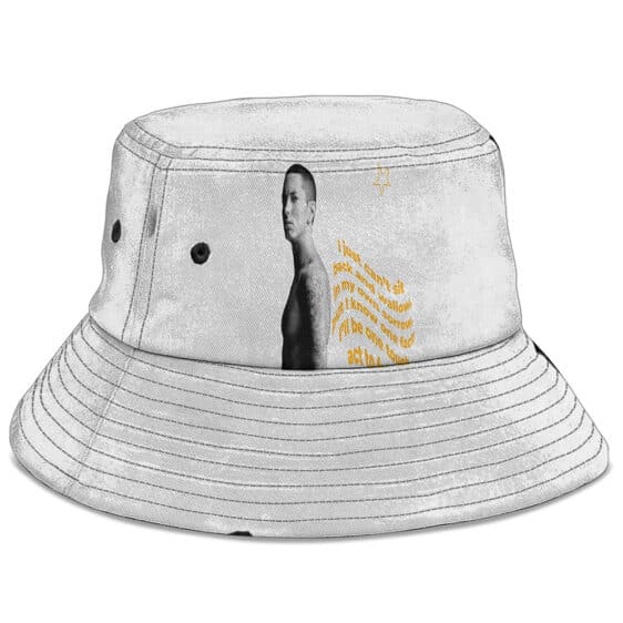 Eminem Quote Can’t Sit Back & Wallow Tattoo Art Bucket Hat