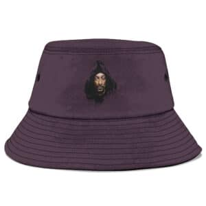 Rap Icon Snoop Dogg Face Logo Art Purple Bucket Hat