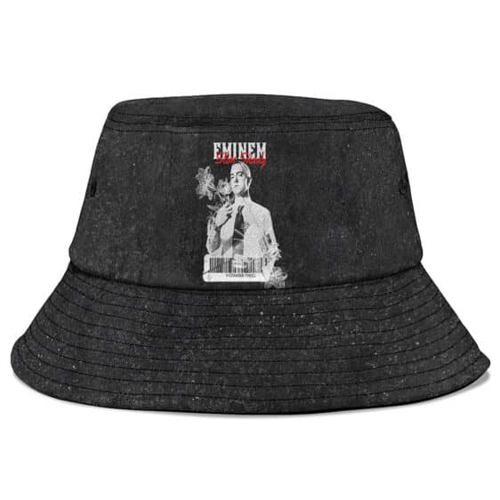 Slim Shady Eminem Flower Monochrome Photo Art Grunge Bucket Hat